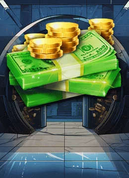 1 Reel Cash Vault gokkast met kluis vol bankbiljetten